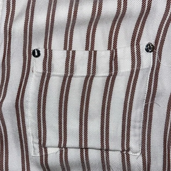 Jones New York white and brown striped tunic - Picture 3 of 6